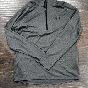 Under Armour Black and Gray HeatGear Pullover